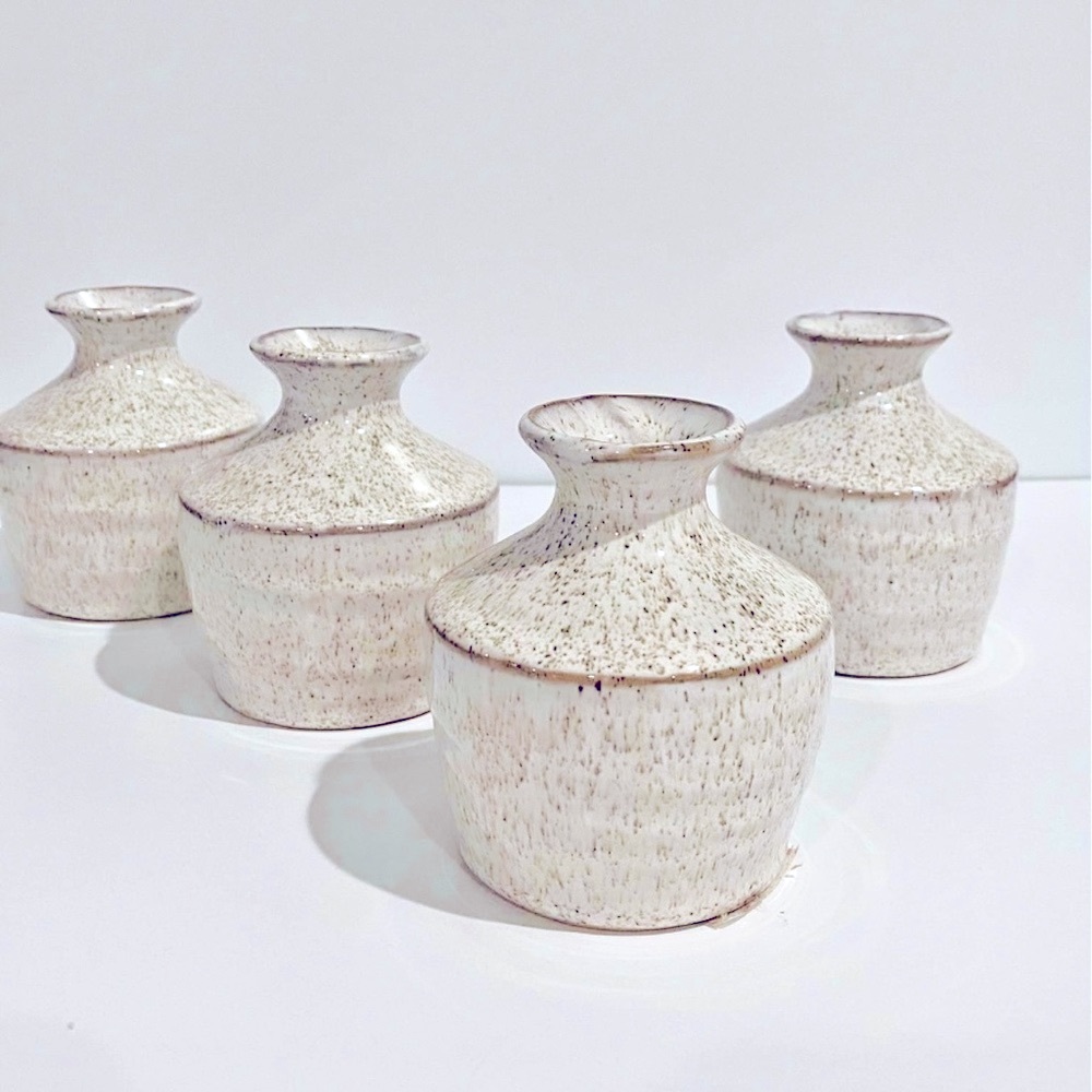 Anthropologie Speckled Ceramic Vases